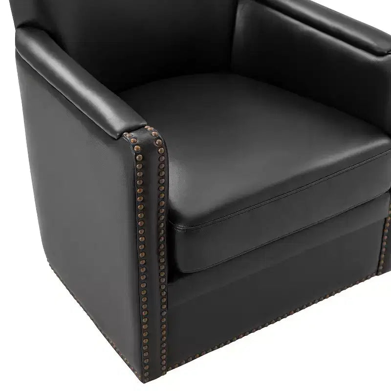 Gabino 29 Set di 2 poltrone girevoli in vera pelle | ART OF LIVING DESIGNS