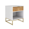 Kensi Wood Cabinet Herringbone - Nathan James
