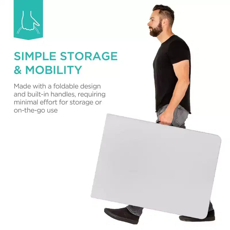 Best Choice Products Tavolo Pieghevole in Plastica da 183 cm, Resistente per Interni ed Esterni, Portatile con Maniglia, Blocco
