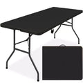 Best Choice Products Tavolo Pieghevole in Plastica da 183 cm, Resistente per Interni ed Esterni, Portatile con Maniglia, Blocco