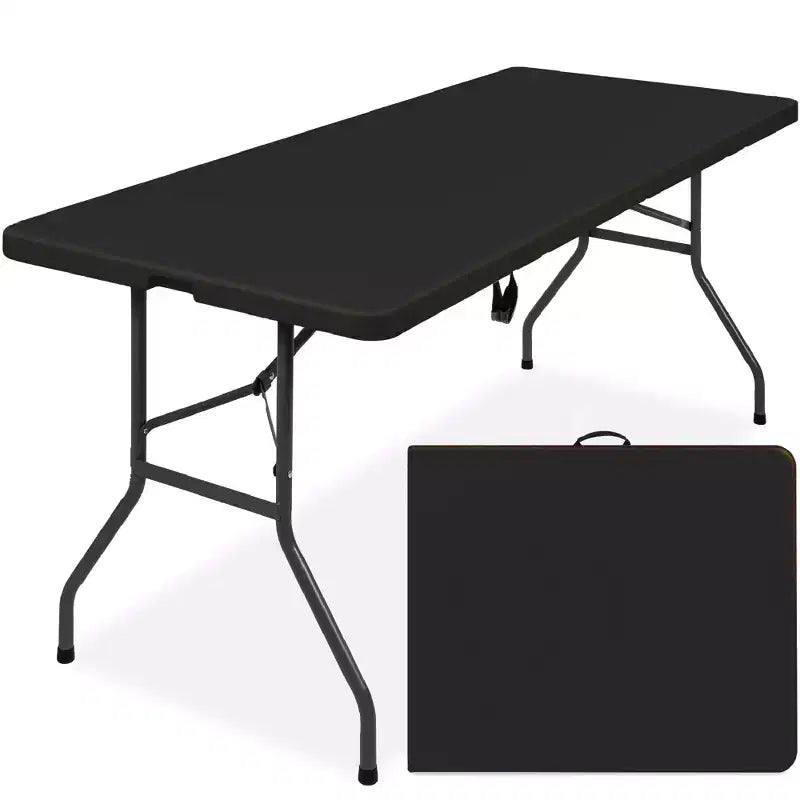 Best Choice Products Tavolo Pieghevole in Plastica da 183 cm, Resistente per Interni ed Esterni, Portatile con Maniglia, Blocco