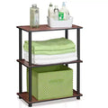 Furinno 3-Tier Industrial Bookcase Compact Open Storage Shelf Display Rack