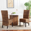 Sedia Laterale Kiska 18 H Rattan (Set di 2) - FOX1021 - Marrone Scuro - Safavieh Couture